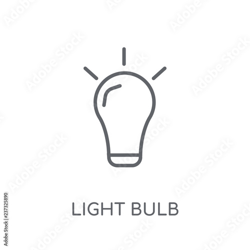 Light bulb linear icon. Modern outline Light bulb logo concept on white background from Productivity collection