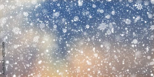 Christmas abstract background with snowflakes 