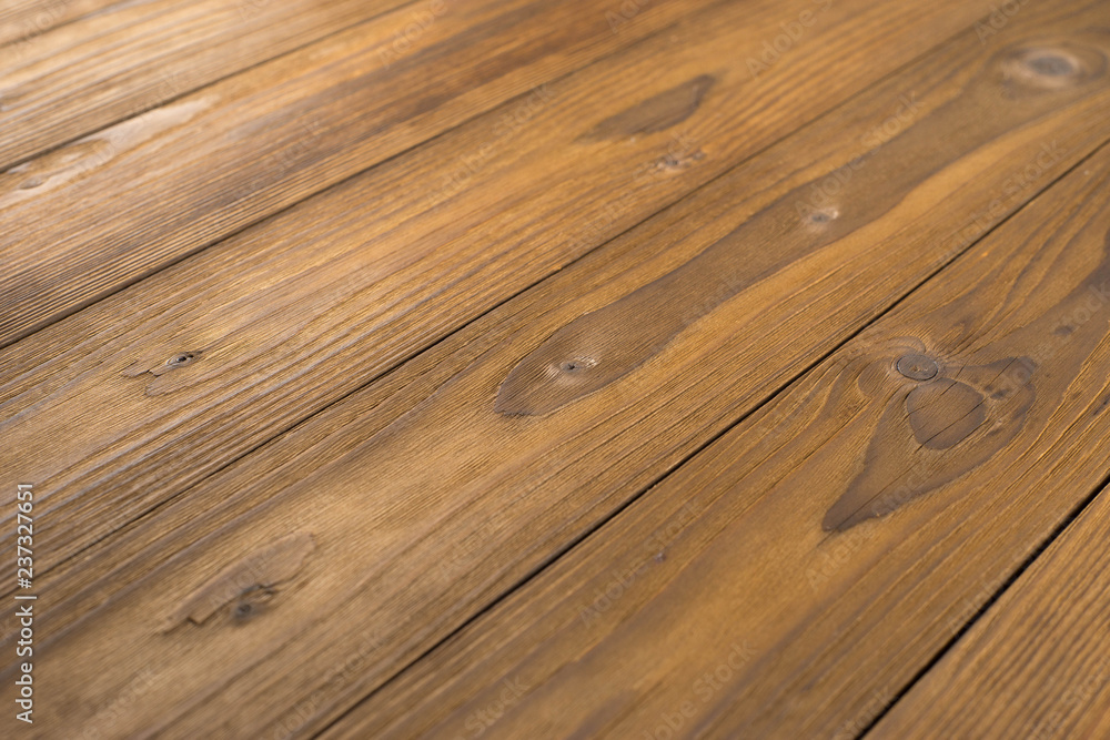 Fototapeta premium Old wooden plank background with selective focus.