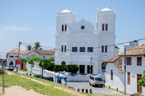 famous place of interest church in Galle Fort Meeran Jumma Masjid in Sri Lanka

