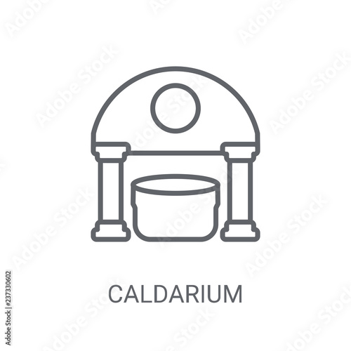 Caldarium icon. Trendy Caldarium logo concept on white background from sauna collection