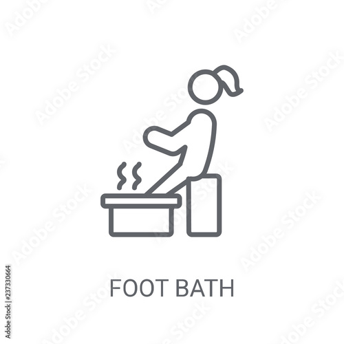 Foot bath icon. Trendy Foot bath logo concept on white background from sauna collection