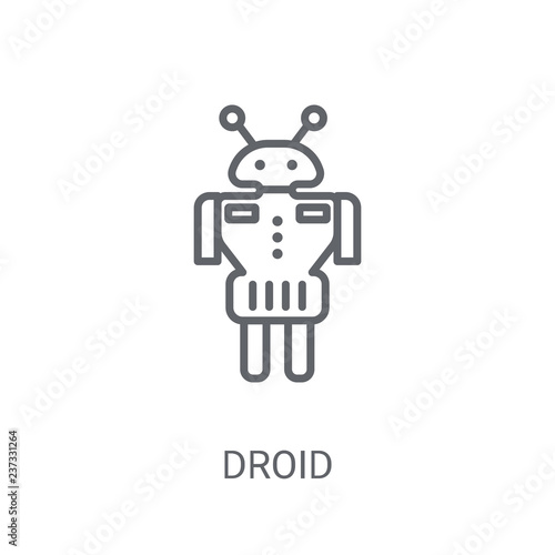Droid icon. Trendy Droid logo concept on white background from Science collection photo