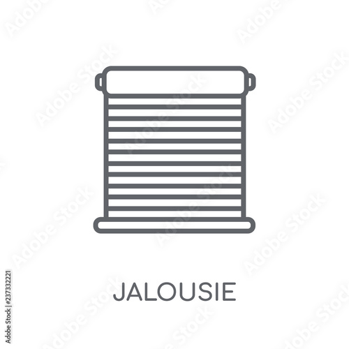 Jalousie automation linear icon. Modern outline Jalousie automation logo concept on white background from Smarthome collection
