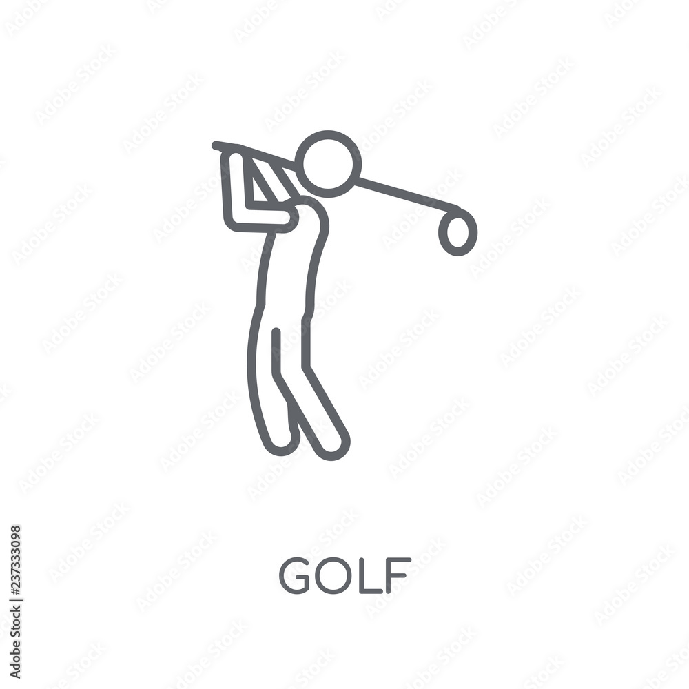 Golf linear icon. Modern outline Golf logo concept on white background from  Sport collection Stock Vector | Adobe Stock