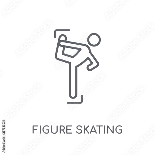 figure skating linear icon. Modern outline figure skating logo concept on white background from Sport collection