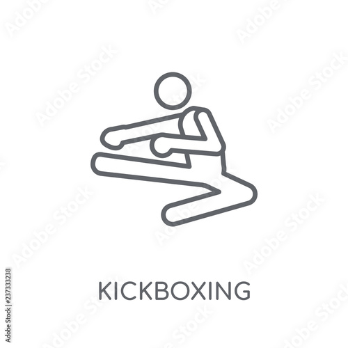 kickboxing linear icon. Modern outline kickboxing logo concept on white background from Sport collection