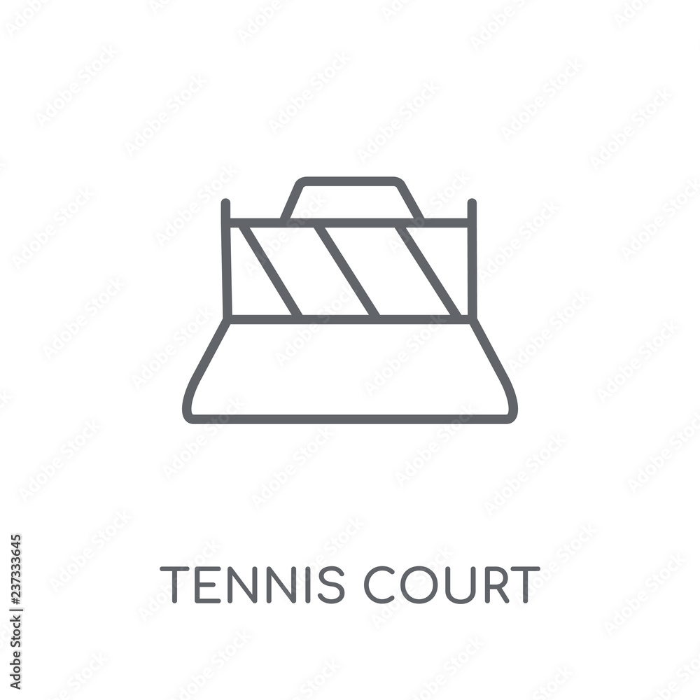 Tennis court linear icon. Modern outline Tennis court logo concept on white  background from Sport collection Stock Vector | Adobe Stock