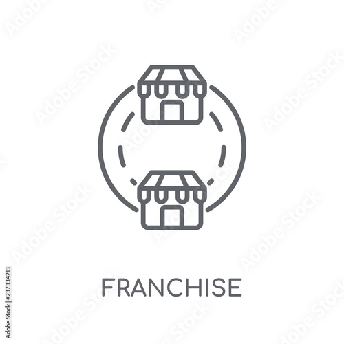 Franchise linear icon. Modern outline Franchise logo concept on white background from Startup Strategy and Success collection