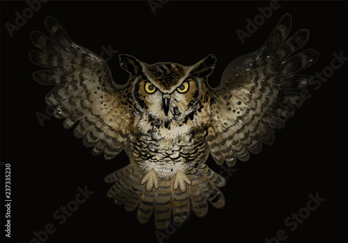 Illustration of an owl icon vector for Halloween