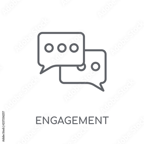 Engagement linear icon. Modern outline Engagement logo concept on white background from Technology collection