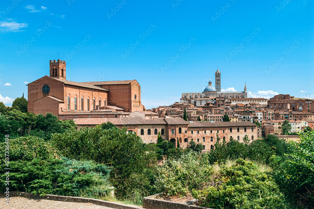 view of old town in siena
