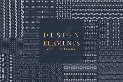 Divider line design elements vector collection