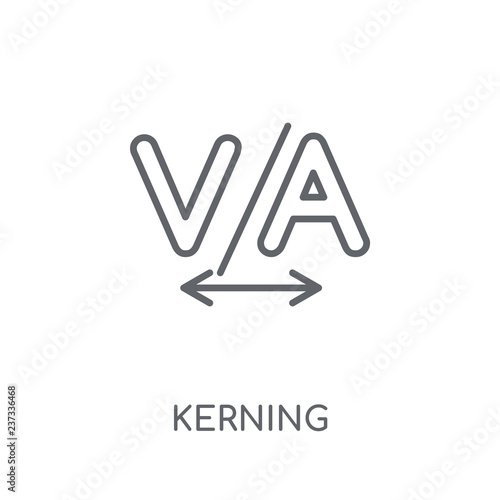 Kerning linear icon. Modern outline Kerning logo concept on white background from Technology collection