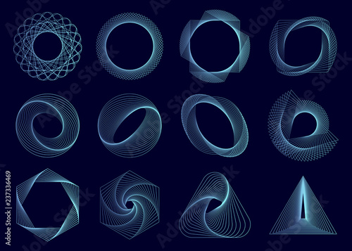 Abstract geometric elements set vector