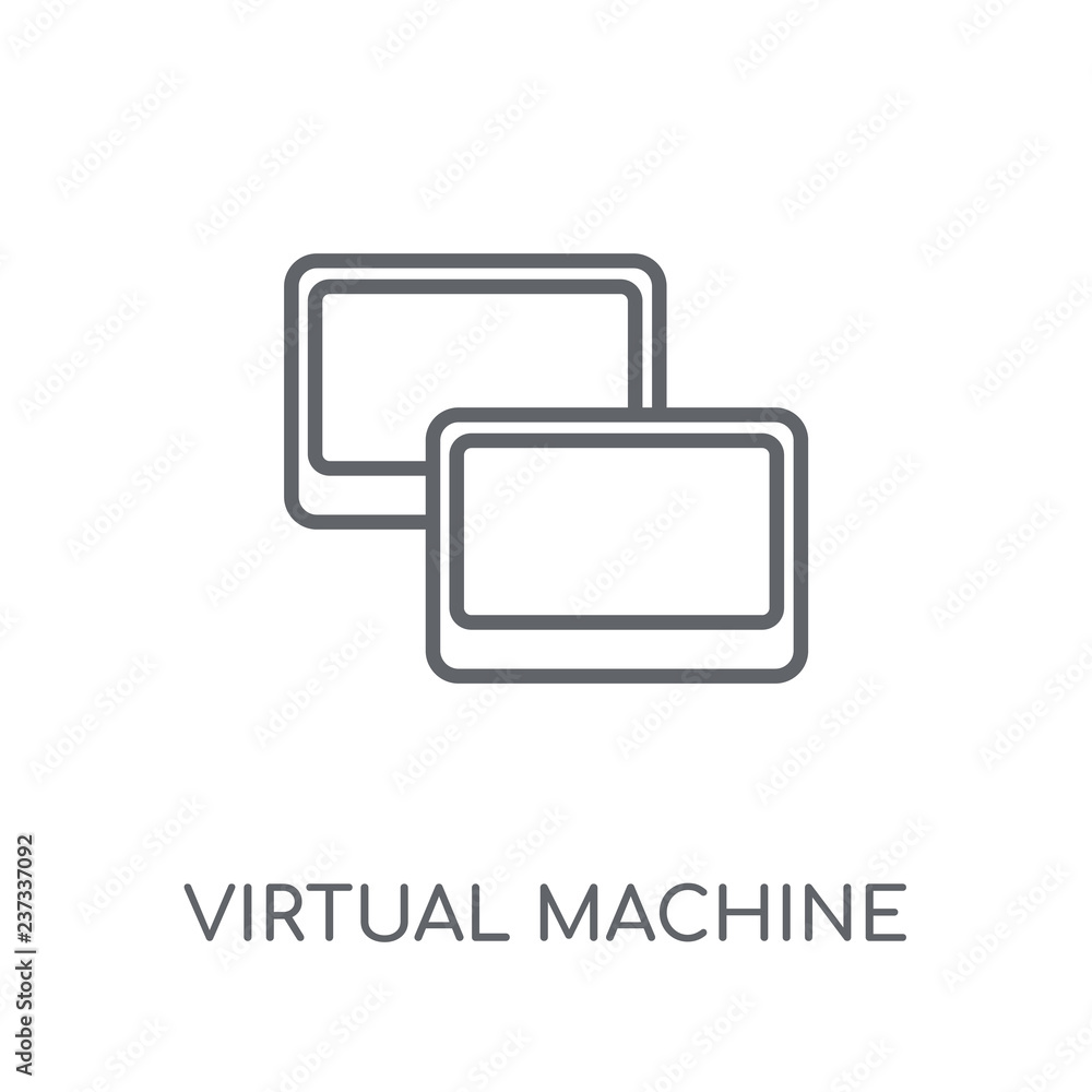 Virtual Machine linear icon. Modern outline Virtual Machine logo ...