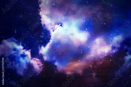 Vászonkép Abstract star and nebular and galaxy on sky background