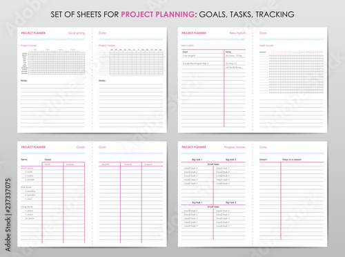 Project life and business planner with open date
