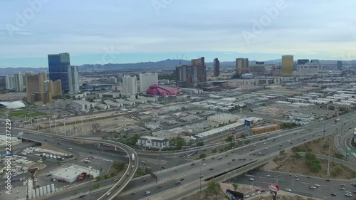 Las Vegas, Nevada during the day from an aerial drone