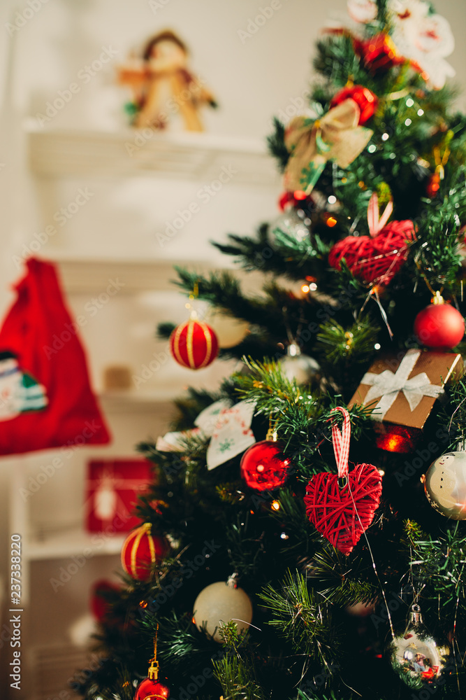 Decorated Christmas tree. Decorated Christmas tree.