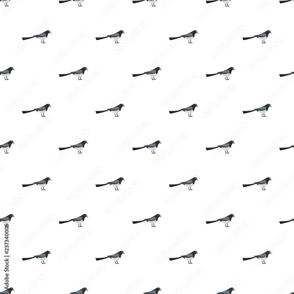 Standing magpie pattern seamless vector repeat for any web design Standing magpie pattern seamless vector repeat for any web design