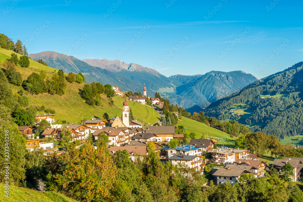 Village Telves in hills near Vipiteno in Italian Trentino