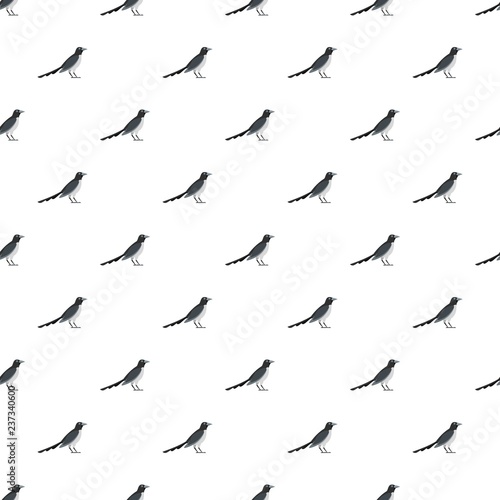Looking magpie pattern seamless vector repeat for any web design