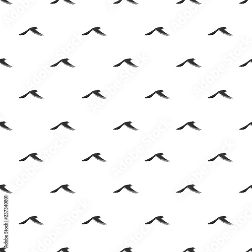 Flying away magpie pattern seamless vector repeat for any web design