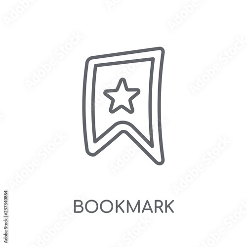 Bookmark linear icon. Modern outline Bookmark logo concept on white background from User Interface and Web Navigation collection