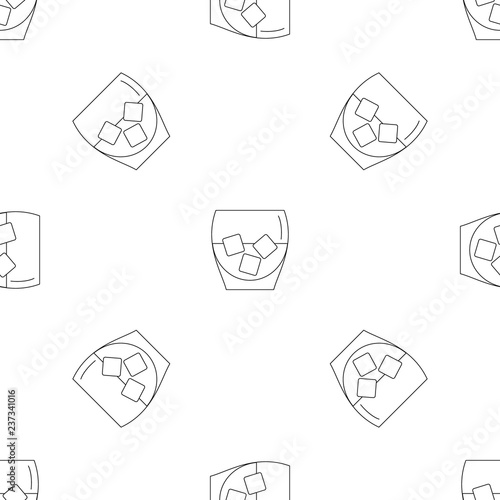 Glass of whiskey icon. Outline illustration of glass of whiskey vector icon for web design isolated on white background