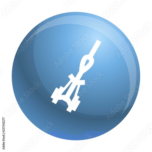 Climbing rope icon. Simple illustration of climbing rope vector icon for web design isolated on white background