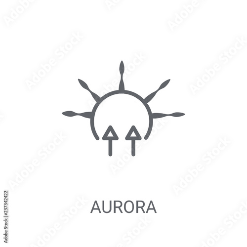 Aurora icon. Trendy Aurora logo concept on white background from Weather collection