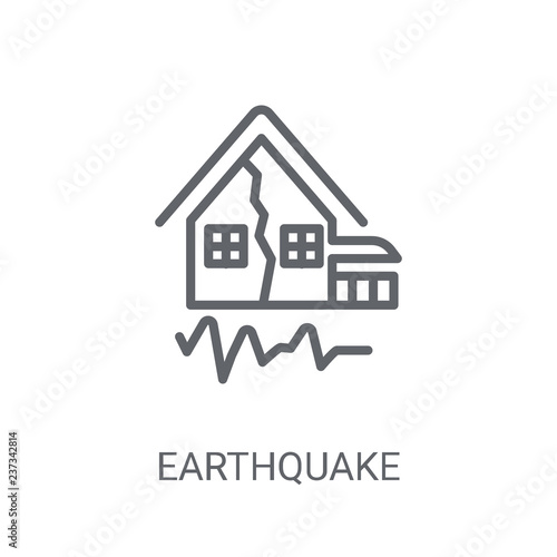 Earthquake icon. Trendy Earthquake logo concept on white background from Weather collection