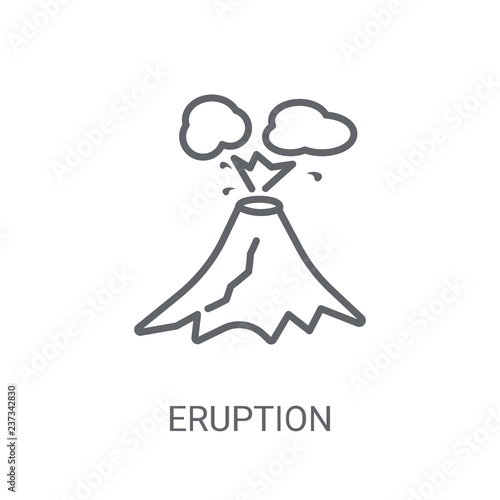 Eruption icon. Trendy Eruption logo concept on white background from Weather collection