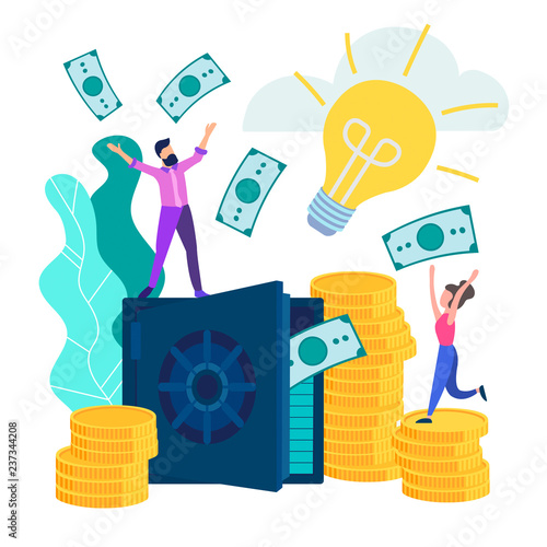 oung people employees happy monetary gain and the accumulation, a good contribution.