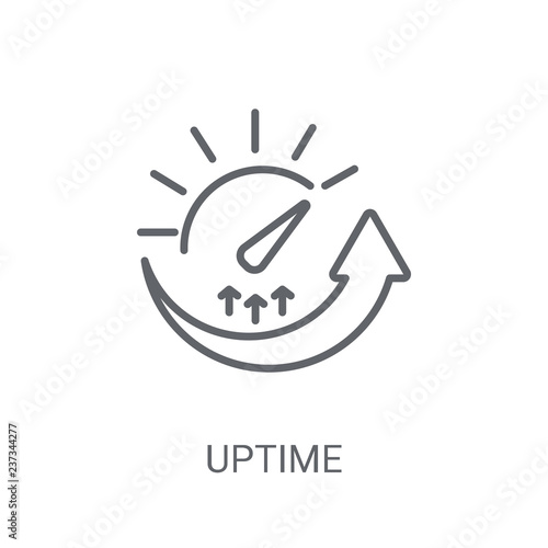 Uptime icon. Trendy Uptime logo concept on white background from web hosting collection