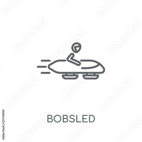 Bobsled linear icon. Modern outline Bobsled logo concept on white background from Winter collection