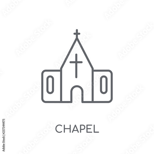 Chapel linear icon. Modern outline Chapel logo concept on white background from Winter collection