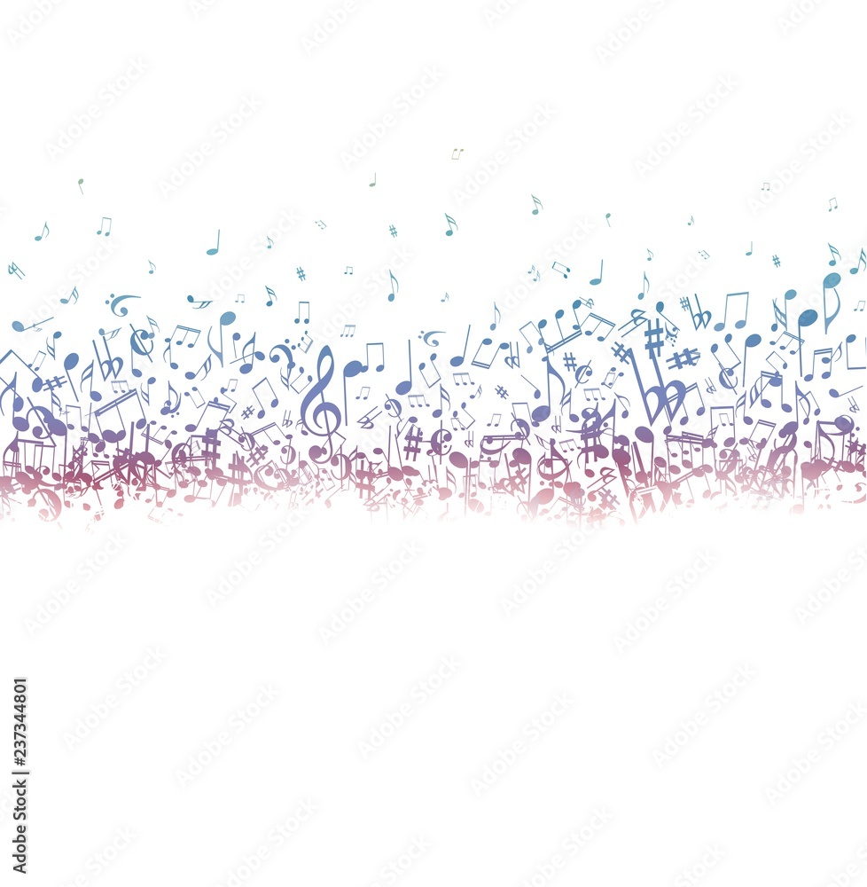 Fototapeta premium Colorful music notes background