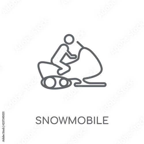 Snowmobile linear icon. Modern outline Snowmobile logo concept on white background from Winter collection