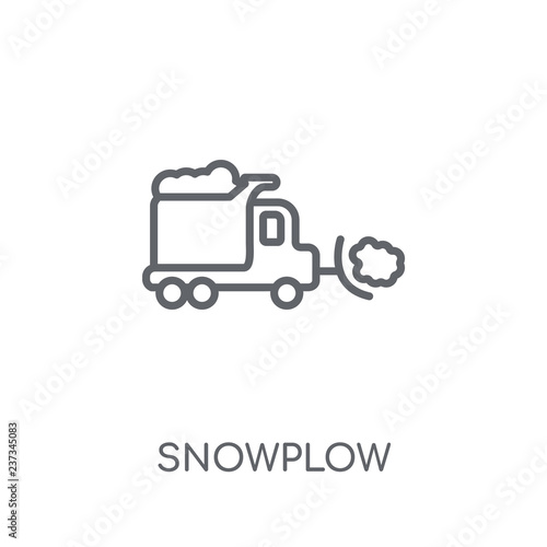 Snowplow linear icon. Modern outline Snowplow logo concept on white background from Winter collection