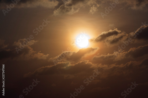 Set of images of sun and clouds