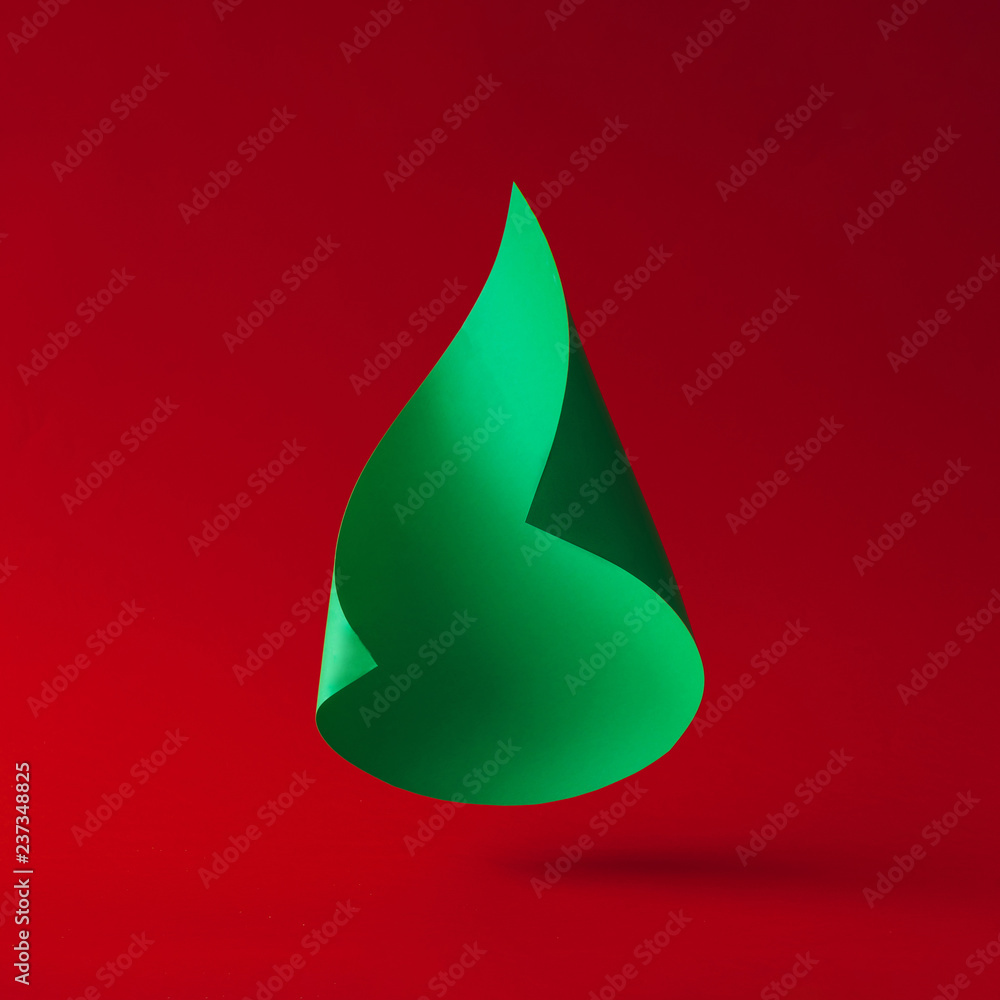 Paper Christmas tree. Minima new year concept. Paper Christmas tree. Minima new year concept.