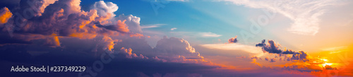 Gün Batımı ve Bulutlar Panoramik photo