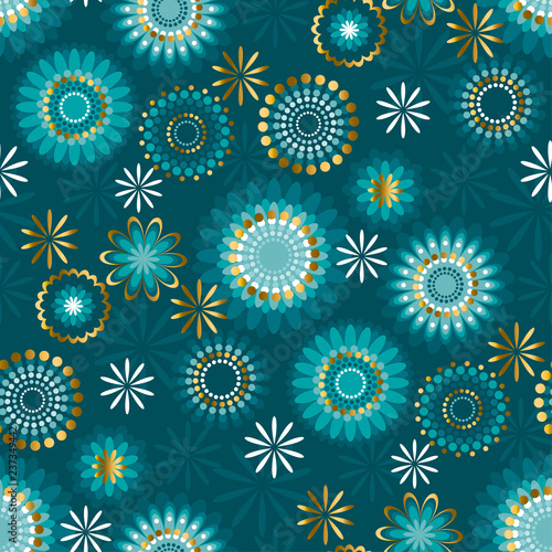 Luxury floral style snowfla...