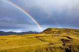 Rainbow over the mountains of Iceland