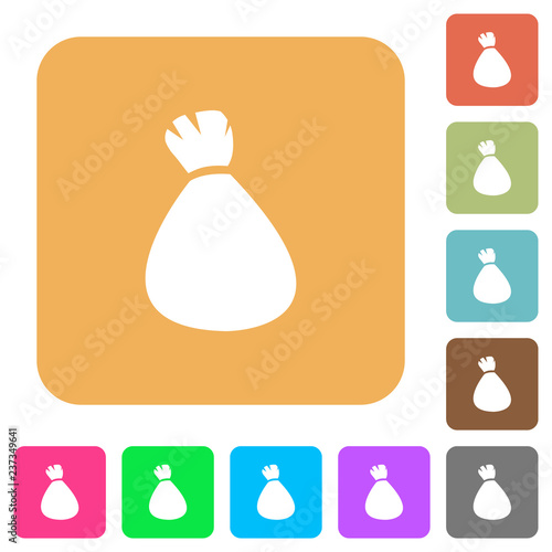 Money bag rounded square flat icons