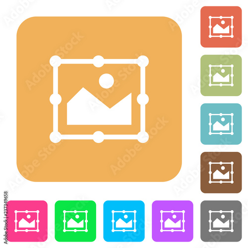 Image free transform rounded square flat icons