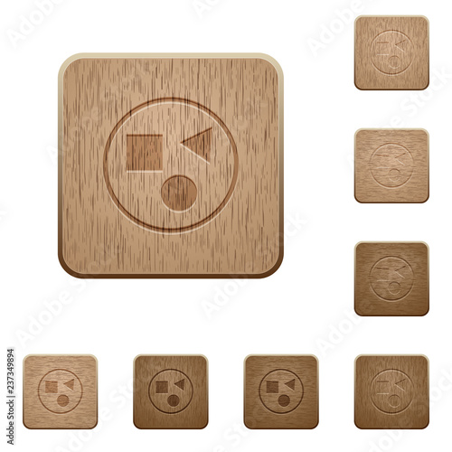 Grouping elements wooden buttons