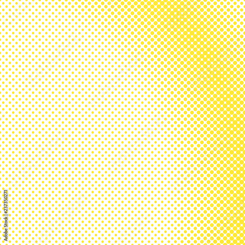 Simple yellow abstract halftone circle pattern background template